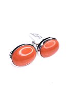 Orecchini Stocco Gioielli Donna in Oro bianco Corallo QUU - QUU